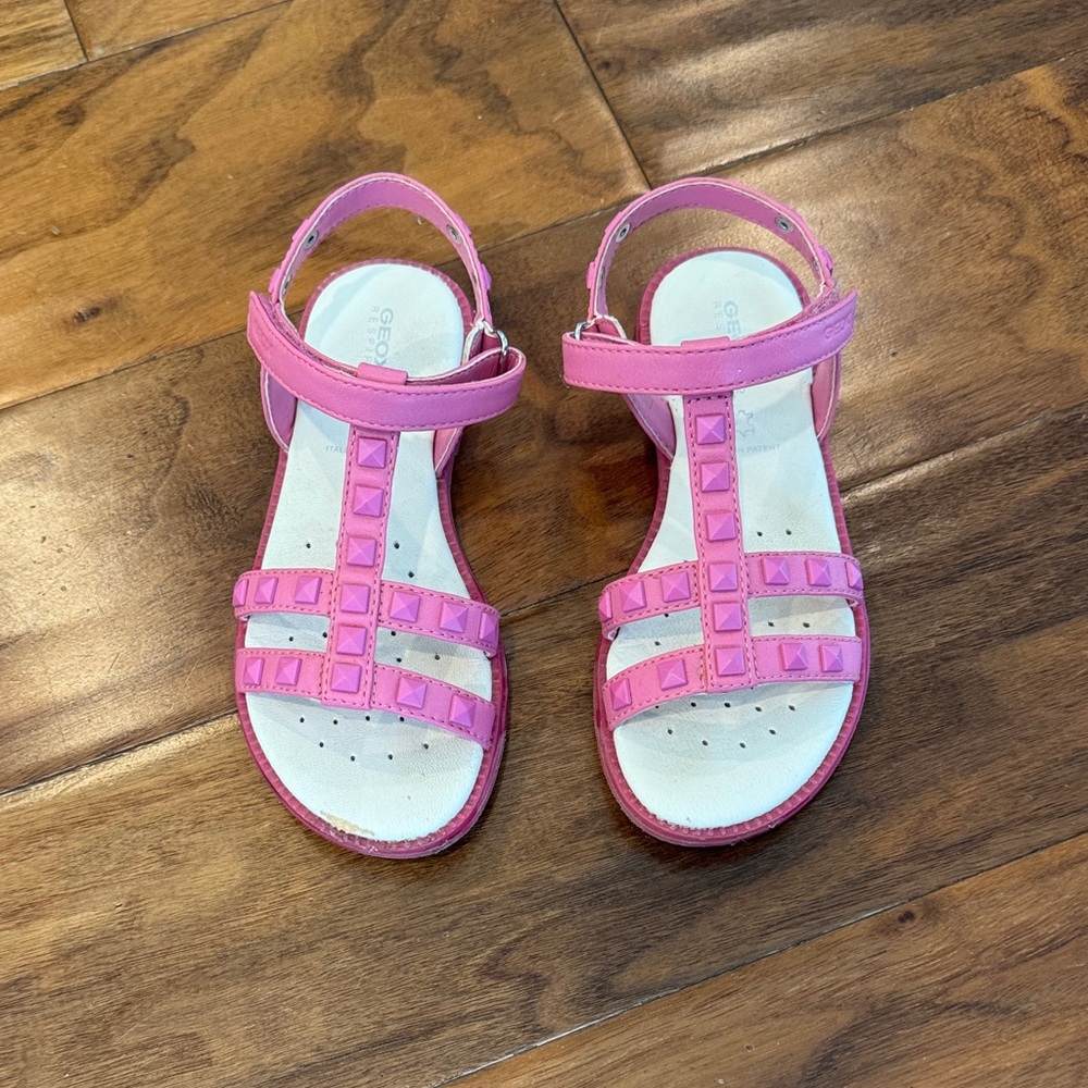 GEOX Pink Kids Sandals with Studs